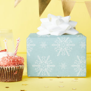 Joli bleu flocon de Noël emballage cadeau