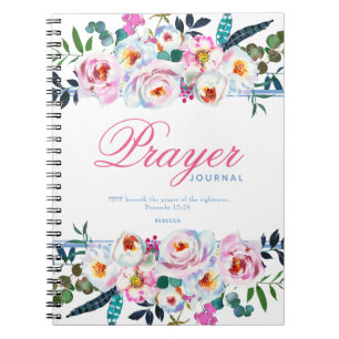 Joli bleu nommé Floral Prayer Journal
