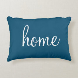 Joli bleu océanique "home" accent coussin