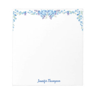Joli bloc-notes personnalisé à motif floral