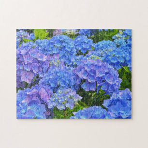 Joli Blue Hydrangea Flower Garden Art Puzzle