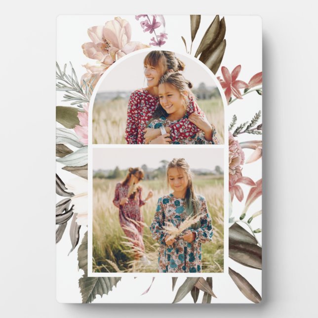 Joli Boho Floral Deux Plaques Photo (Devant)