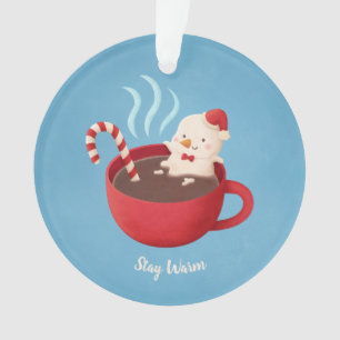 Joli Bonhomme de Neige qui Fond dans une Tasse Orn
