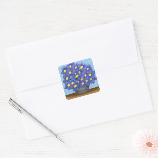 Joli Bouquet de fleurs violettes Sticker (Enveloppe)