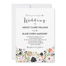 Joli Bouquet Faire-part de mariage Floral