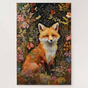 Joli brodé Fox Jigsaw Puzzle