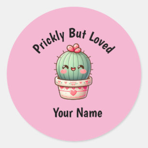 Joli Cactus Kawaii Épineux Mais Aimé Autocollant