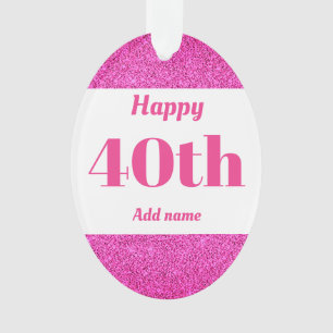 Joli cadeau d'anniversaire personnalisé ornement 4