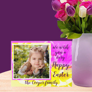 Joli cadre photo Dahlia carte postale de Pâques