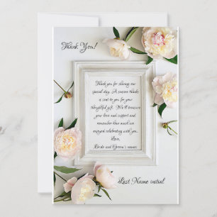 Joli cadre photo Mariage Carte de remerciements