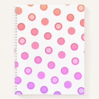 Joli cahier à pois au coucher du soleil