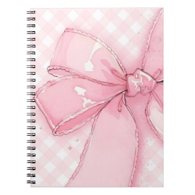 joli cahier à ruban rose (Devant)