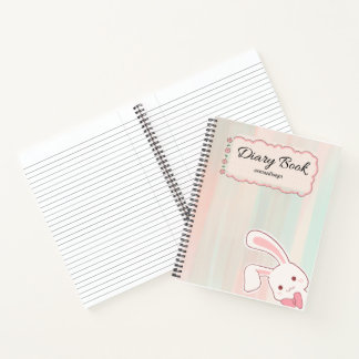 joli cahier de journal intime de lapin,