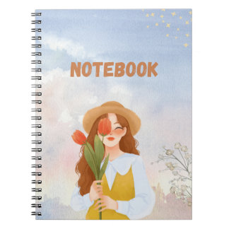 Joli cahier ligné pour notes, écriture
