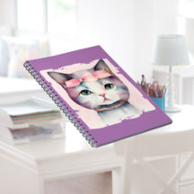 Joli Cahier Photo en Spirale de Kitty avec un Ruba
