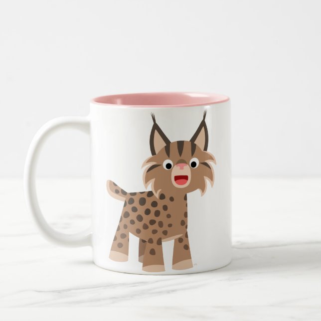 Joli Caricature Lynx Mug (Gauche)