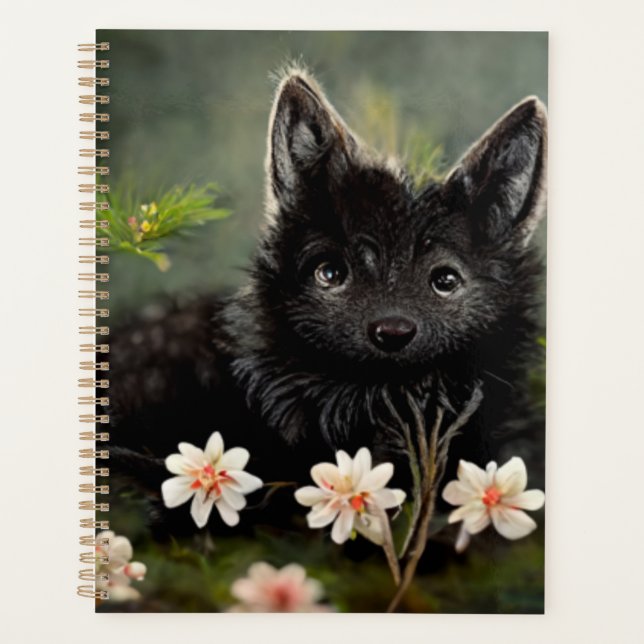 Joli carnet d'animaux sauvages à fleurs (Devant)