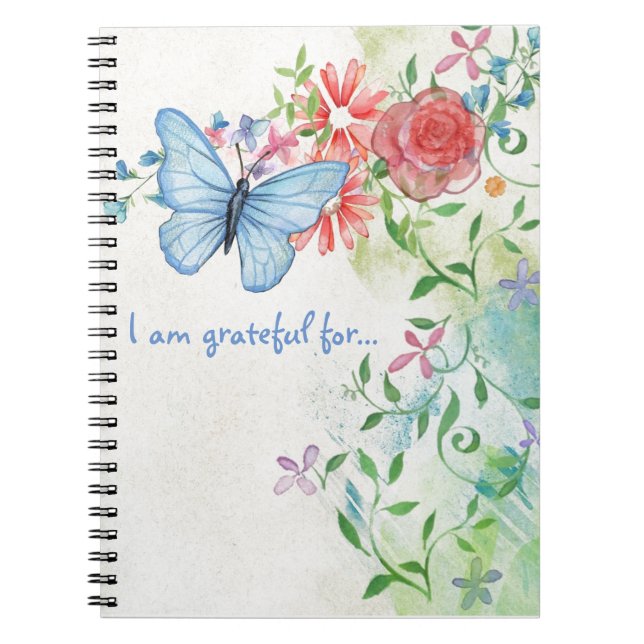Joli carnet de gratitude de papillon (Devant)