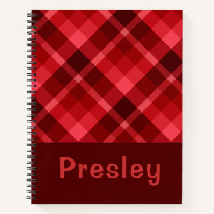 Joli Carnet de Monogramme rouge Ruby
