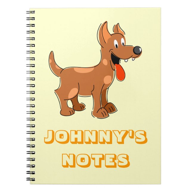 Joli carnet de notes de Cartoon Dog (Devant)
