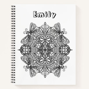 Joli Carnet Mandala de libellules de couleur Me