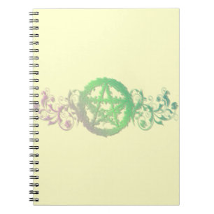 Joli carnet pentacle vert