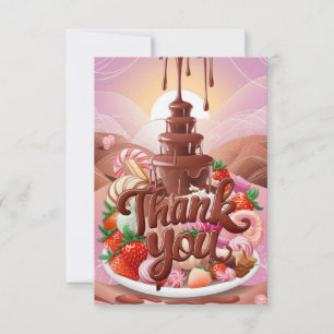 Joli carte de remerciements au chocolat