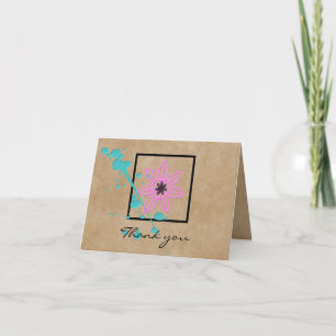 Joli Carte de remerciements de peinture florale