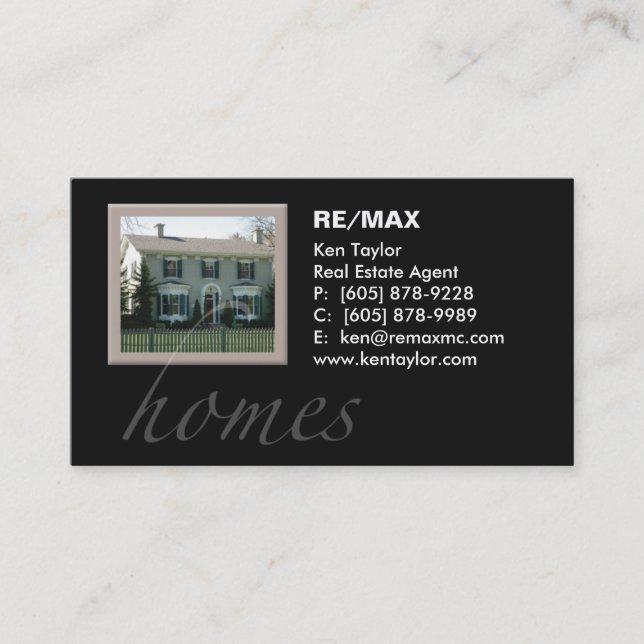 Joli carte de visite de Chambre d'immobiliers (Devant)