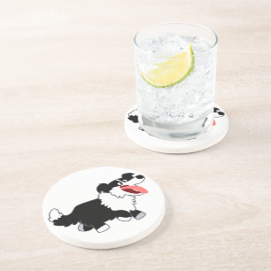 Joli Cartoon Bordure Collie Dessous de verre