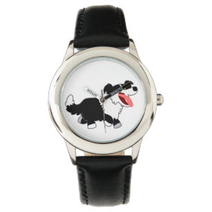 Joli Cartoon Bordure Collie Montre