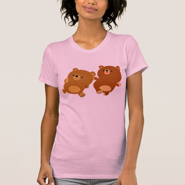 Joli Cartoon Facétieux Porte T-shirt Femme (Devant)