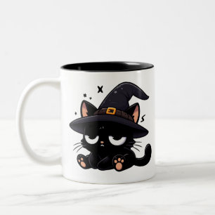 Joli Chat Noir & Citrouille Mug Halloween Recto-