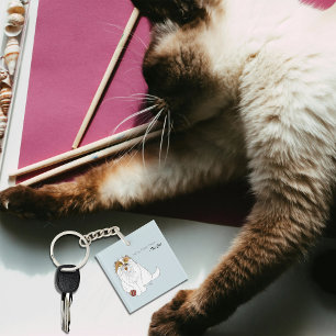 Joli chat persan fluffy drôle miaou bleu