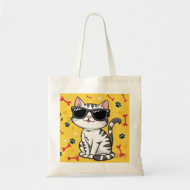 Joli chat plaisanter lunettes de soleil sac fourre (Devant)