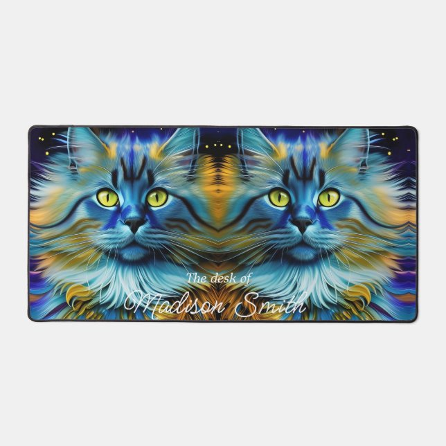 Joli chat tigre bleu moelleux (Recto)