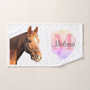 Joli Cheval Animal Equestre Étables Monogramme