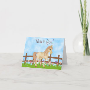 Joli Cheval de Crème et Merci de Fleurs