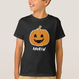 Joli Citrouille orange Nom personnalisé T-shirt en