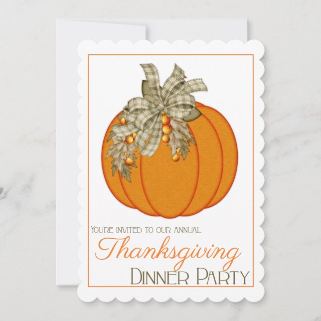 Joli Citrouille Thanksgiving invitation 18 (Devant)