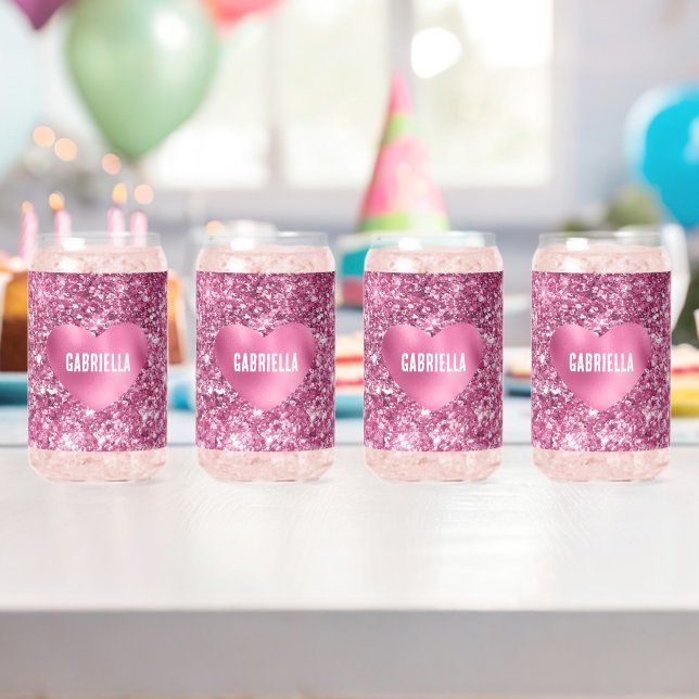 Joli coeur de Parties scintillant rose glam (Insitu (Anniversaire))