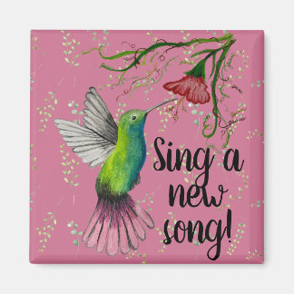 Joli colibri coloré Magnet chrétien