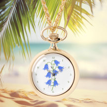 Joli Collier Bluebells Montre Avec Chiffres