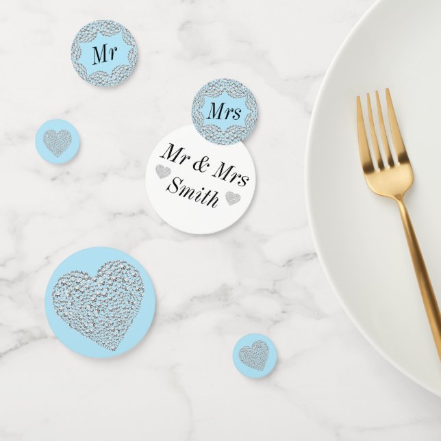 Joli confetti mariage inhabituel personnalisé (Groupe)