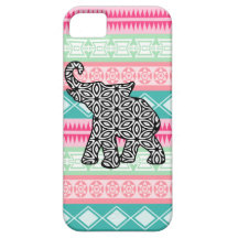 Joli coque iphone aztèque d'éléphant de motif