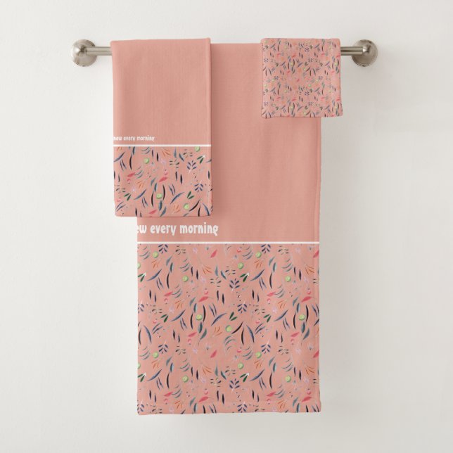 Joli CORAIL Floral ROSE Écriture personnalisable (En situation)