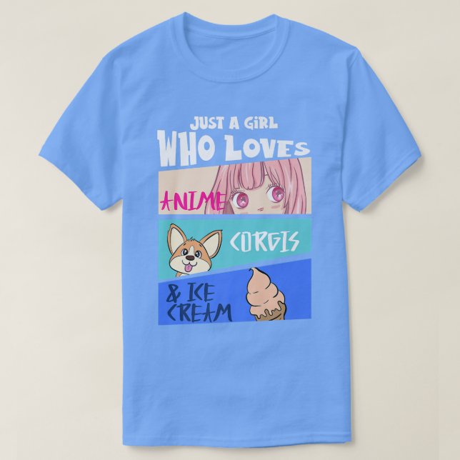 Joli Corgi Amoureux des chiens Tshirt Corgi Anime  (Design devant)
