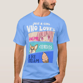 Joli Corgi Amoureux des chiens Tshirt Corgi Anime