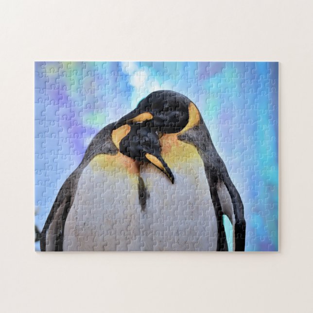 Joli couple de pingouins, puzzle (Horizontal)
