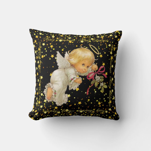 Joli Coussin à jeter en forme d'ange adorable (Recto)